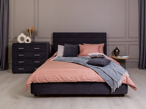 Кровать в скандинавском стиле Verona - Кровать в лаконичном дизайне в обивке из мебельной ткани или экокожи.