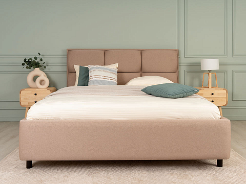 Кровать премиум Malina - Изящная кровать без встроенного основания из массива сосны с мягкими элементами.