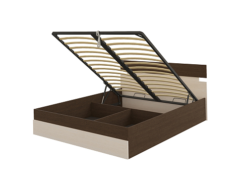 Кровать в скандинавском стиле Milton с подъемным механизмом - Современная кровать с подъемным механизмом.
