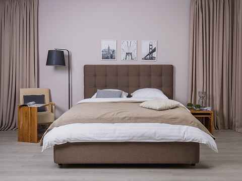 Кровать премиум Leon - Современная кровать, украшенная декоративным кантом.